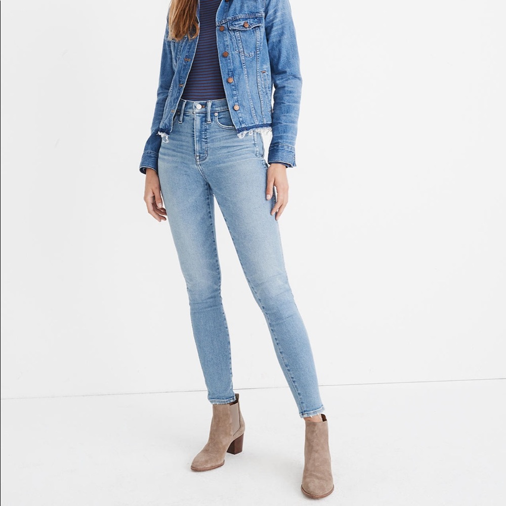Madewell 10" High-Rise Skinny Jeans in Hamden Wash